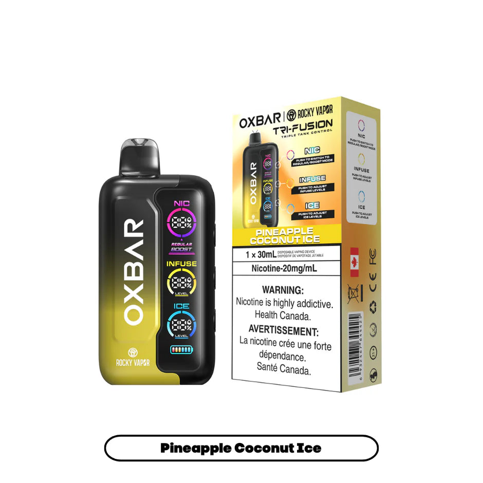 ROCKY VAPOR OXBAR TRI FUSION DISPOSABLE VAPE (ALBERTA)