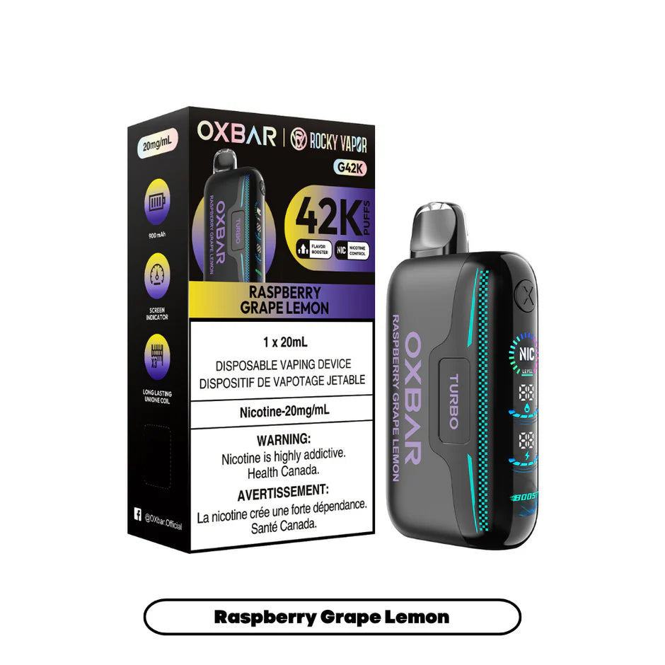 ROCKY VAPOR OXBAR G42K DISPOSABLE VAPE (ALBERTA)
