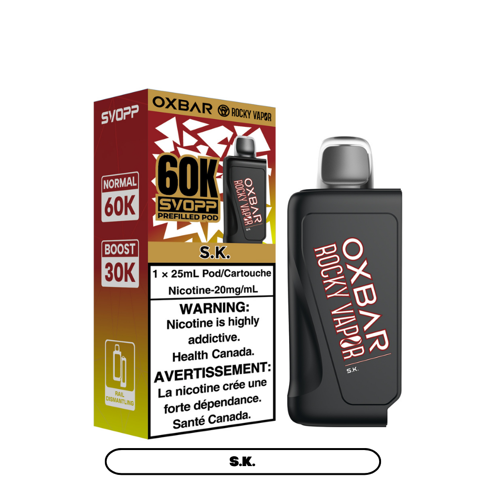 SVOPP ROCKY VAPOR OXBAR 60K POD (ALBERTA)