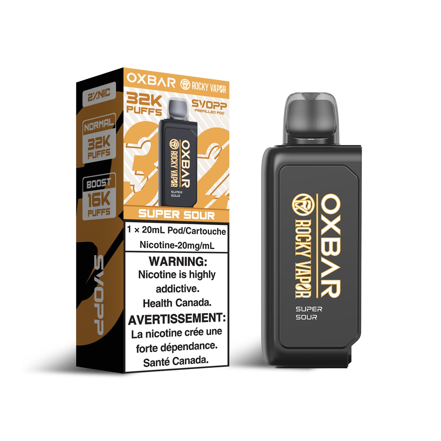 SVOPP ROCKY VAPOR OXBAR 32K POD (ALBERTA)