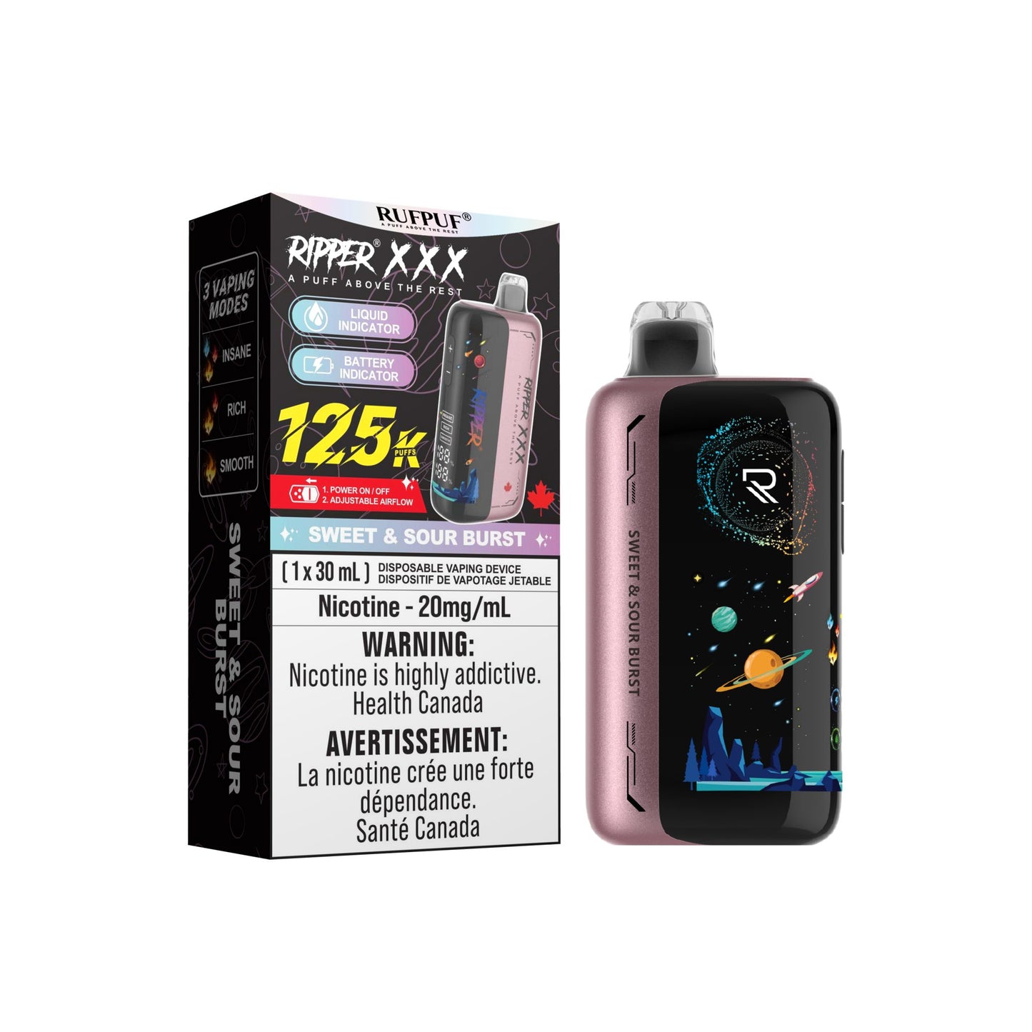 RIPPER XXX 125K DISPOSABLE VAPE (ALBERTA)