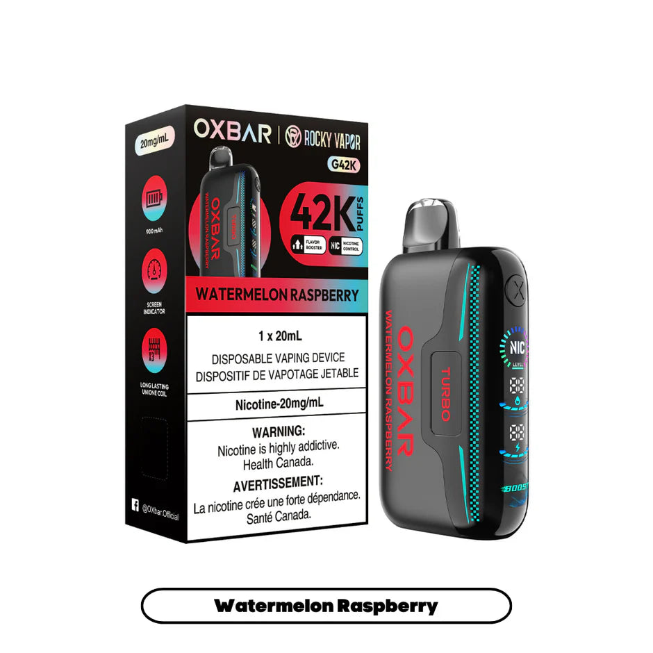 ROCKY VAPOR OXBAR G42K DISPOSABLE VAPE (ALBERTA)