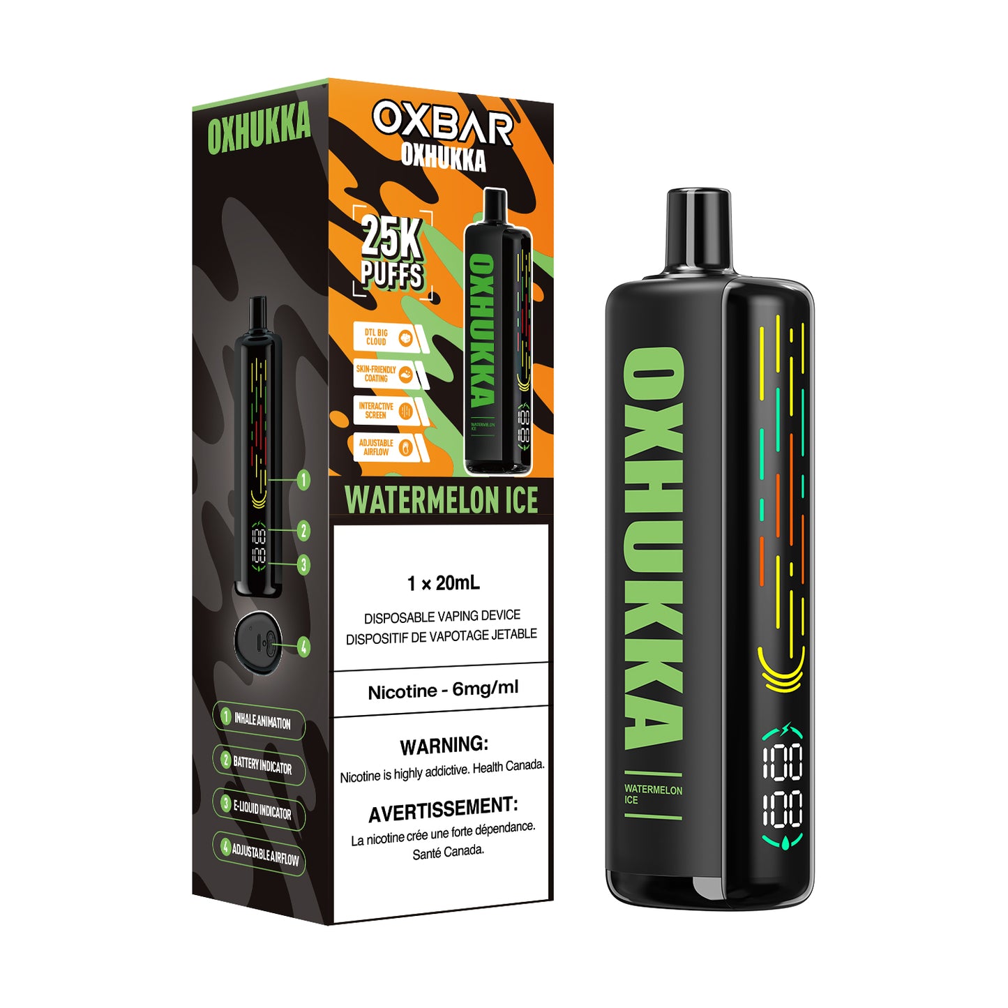 OXBAR OXHUKKA 25K DISPOSABLE VAPE (ALBERTA)