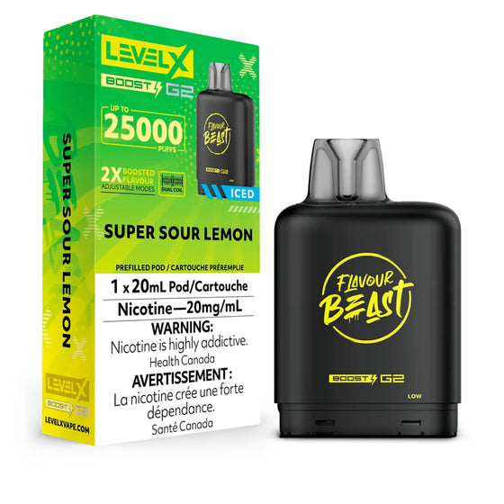 LEVEL X FLAVOUR BEAST BOOST G2 25K POD (ALBERTA)