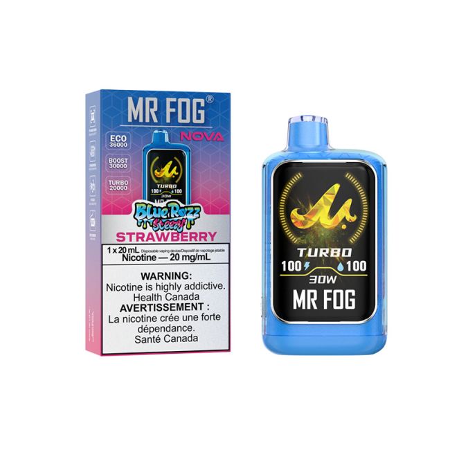 MR FOG NOVA 36K BLUE RAZZ STEEZY DISPOSABLE VAPE (ALBERTA)