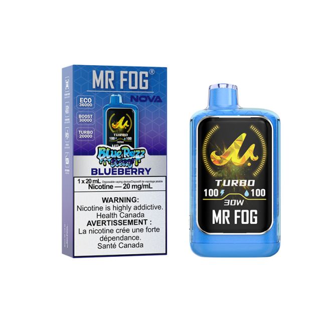 MR FOG NOVA 36K BLUE RAZZ STEEZY DISPOSABLE VAPE (ALBERTA)